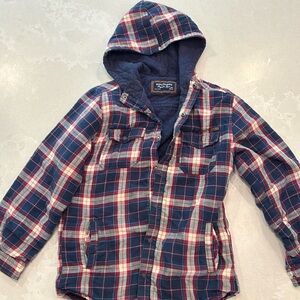 Hooded Quilted Plaid Shirt/Jacket